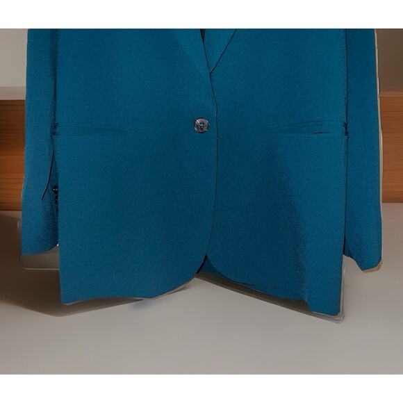NWT Lime Light WESTERN DARK TEAL Women’s Blazer Medium Button Up - Picture 2 of 8